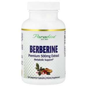 Paradise Herbs Berberine, 500 mg, 180 Vegetarian Capsules - 1 of 4