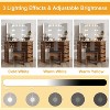 Nasitip Makeup Vanity With Mirror, Corner Vanity Table With 5 Rotating Drawers,3 Color Lighting, Shelves and Stool, Dressing Table Set for Women Girls - 4 of 4