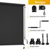 Outdoor Roller Shades for Patio New Material with 95% UV Protection, Cordless Patio Shades Roll Up Outdoor Blind with Crank Handle(6' W X 8' L) Black - 3 of 4