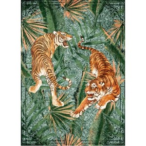 Fulvari Area Rug Bedroom Rug Washable Area Rug Non Slip Low Pile Boho Floral Carpet for Bedroom - 1 of 2