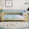 KWPZQEB Platform Bed, Wooden Montessori Bed Frame with Iron Safety Rails, Low Platform Day Bed, Space Saving Corner Kids Beds, Easy Assembly - 2 of 4