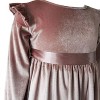 Mi Amore Gigi Long Sleeve Ruffle Velour Dress - 4 of 4
