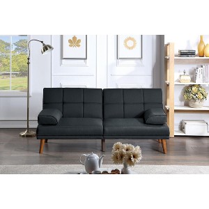 CAVINAS Comfort 2 Seat Sofa Couch Polyfiber Adjustable Tufted Upholstered Loveseat Sofa Couch with Solid Wood Legs - 1 of 4