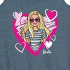 Women's - Barbie - Sketchy Hearts Barbie Graphic Racerback Tank - 2 of 4