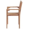 vidaXL Stackable Patio Chairs 2 pcs Solid Teak Wood - 4 of 4