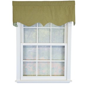 RLF Home 100% Cotton Basket Weave Regal With Poly/Cotton lining Rod Pocket Valance 50" x 15" Loden - 1 of 4