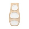 Decorative Vase - Pottery and Wood Sculptural Modern Speckled Vase -  Kitchen, Office, Living Room, or Bedroom Home Decor - 19" Ivory & Tan - 2 of 4