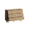 CAVINAS 51.1"/43.3" 6-Drawer Dresser,Rattan Wooden Chest of Drawers with Spacious Storage Space for Bedroom and Entryway,2 Columns,3 Rows - 2 of 4