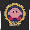 Kirby Character Circle & Logo Boy's Black T-shirt - 2 of 3