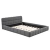 Queen Size Upholstered Platform Bed with Thick Fabric - 4 of 4
