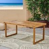 NicBex Outdoor Dining Table,Square/Rectangular Patio Table with Acacia Wood Top for 3-4 Person,Outdoor Furniture - 2 of 4