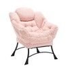 NicBex Lazy Chair with Ottoman Modern Lounge Accent Chair with Armrests,Side Pocket & Footrest Cotton Upholstered,Steel Frame for Small Spaces - 2 of 4