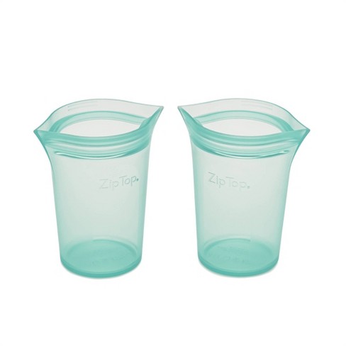 Zip Top Reusable 100% Platinum Silicone Container - Small Cup Set