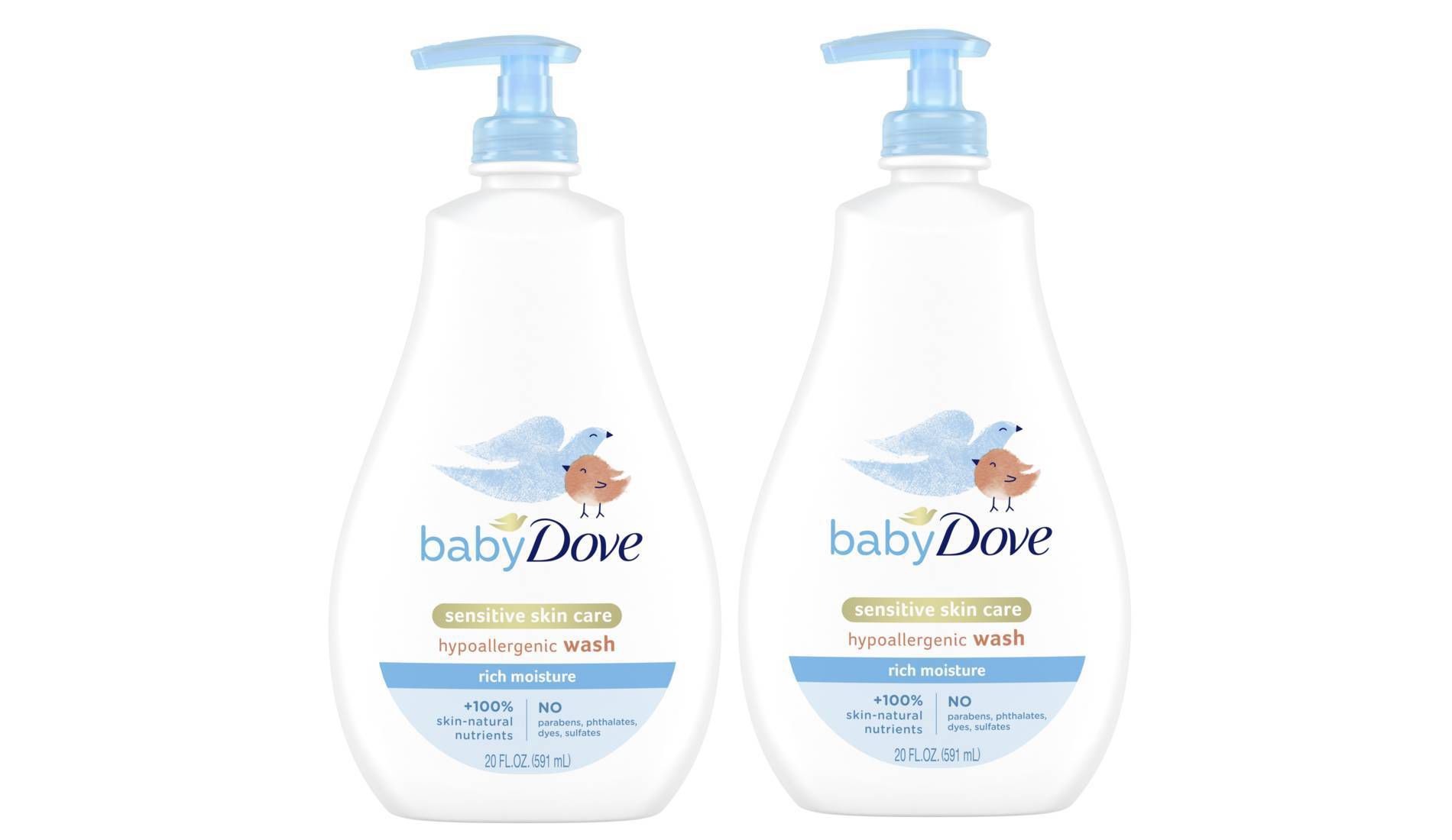 Baby Dove Rich Moisture Baby Wash & Shampoo 20 fl oz/2ct