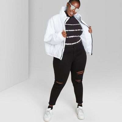 women's plus size black skinny jeans