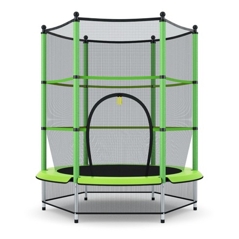 Costway Youth Jumping Round Trampoline 55'' Exercise W/ Safety Pad ...