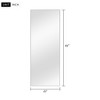 PexFix 21 in. W x 64 in. H Rectangular Metal Framed Full Length Wall Mirror Free Standing Mirror in Silver - 4 of 4