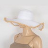 Anna-Kaci Wide Brim Straw Floppy Hat with Frayed Edges Lightweight Sun Protection for Beach Vacation Outdoor Travel Style - 3 of 4