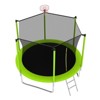 VisioGear 8FT Trampoline with Safety Enclosure Net, Trampoline with Basketball Hoop, Green, 96"*96"*79" - 4 of 4