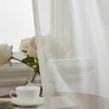 HLC.ME Sheer Voile Transparent Window Treatment Rod Pocket Curtain Panels - Set of 2 - 4 of 4