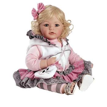 Adora Realistic Baby Doll The Cat's Meow Toddler Doll - 20 inch, Soft CuddleMe Vinyl, Light Blonde Hair, Blue Eyes
