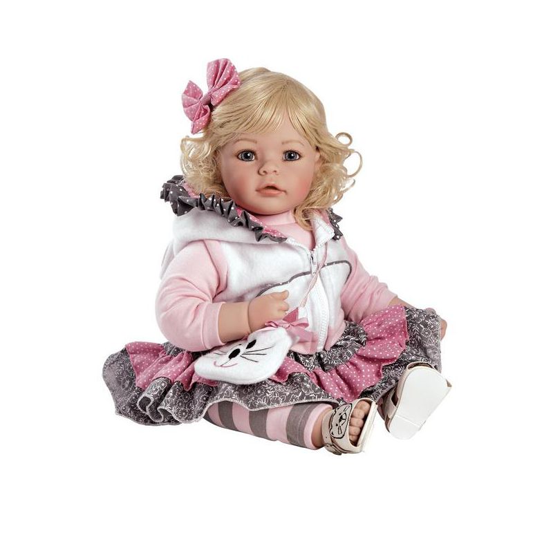 Adora Realistic Baby Doll The Cat's Meow Toddler Doll - 20 inch, Soft CuddleMe Vinyl, Light Blonde Hair, Blue Eyes, 1 of 7