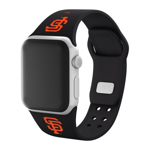 MLB San Francisco Giants Apple Watch Compatible Silicone Band 42/44/45mm -  Black