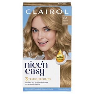 Clairol Nice'n Easy Permanent Hair Color Cream Kit - Blonde - 1 of 4