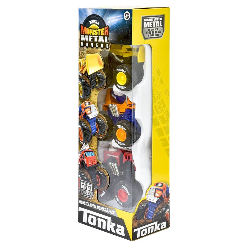 Tonka Front Loader, Fire Truck, Cement Mixer Monster Metal Movers - 3pk, 4 of 8