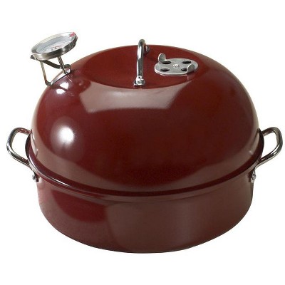 Nordic Ware Aluminized Steel Kettle Smoker 12.38 in. Red