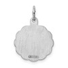 Black Bow Jewelry Sterling Silver, Sarah Collection 15mm Brocaded Disc Initial K Pendant - 3 of 4