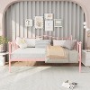 Twin Size Daybed Frame, Metal Platform Sofa Bed with Stylish Headboard, Heavy Duty Steel Slat Support, Space Saving for Living, No Box Spring Needed - 2 of 4