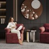 KWPZQEB 360¡ã Swivel Accent Chair, Modern Square Swivel Barrel Chairs with Pillow, Upholstered Sofa Arm Chairs for Bedroom, Reading, Office - 4 of 4