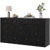 Coucheta 61 Inch 12-Drawer Wood Dresser, Wide TV Stand Storage Organizer with Anti-Tip Kit, for Bedroom Living Room - 2 of 4