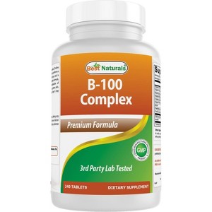 Best Naturals Vitamin B Complex with Inositol, PABA 240 Tablets - Made in The USA - Non-GMO & Gluten Free - 1 of 4