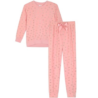 Sleep On It Girls 2-Piece Velour Pajama Pant Sleep Set