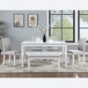Vynxaria 6-Piece Classic Dining Set  Crystal-Trimmed Wood Table and 4 Upholstered Chairs and 1 Bench, Seats 6 - 3 of 4