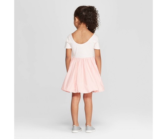 Mila & Emma Toddler Girls' Ballerina T-Shirt Dress - Pink/White 12M