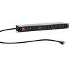 Monoprice 14 Outlet Metal 1U Rackmount Power Distribution Unit - 6 Feet Cord - Black | 1050 Joules, Equipped with Circuit Breaker for Overload - 2 of 4