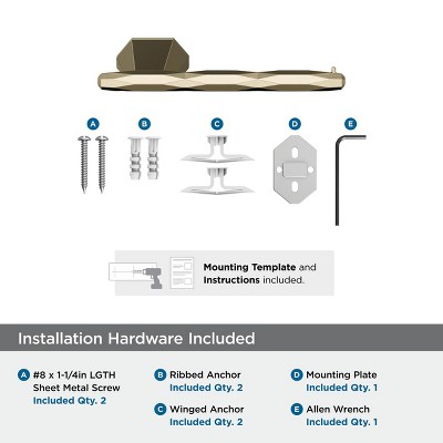 Golden Champagne Single Post Geometric Toilet Paper Holder