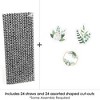 Big Dot of Happiness Boho Botanical - Paper Straw Decor - Greenery Party Striped Decorative Straws - Set of 24 - 3 of 4