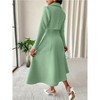 Mocamel Women's Solid Color Textured Short Coat with A- Strap dress 2 Piece Elegant French Fashion Set - 3 of 4
