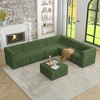 130.32" Modern Minimalist Corduroy L-Shape Modular Sectional Sofa, No Assembly Needed, 7-piece Free Combination Sofa - 2 of 4