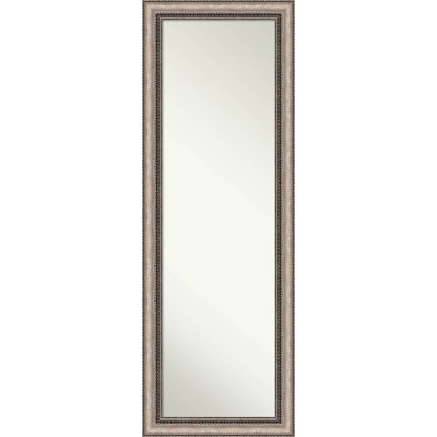 Lyla Ornate Framed Full Length On the Door Mirror Silver - Amanti Art