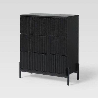 Saracina Home 3 Drawer with Fluted Fronts Dresser