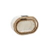 Household Essentials Natural Trim White Woven Oval Baskets 2pc Paper Rope and Seagrass: Decorative Storage, 12.2"x8.27"x6.3" - 3 of 4