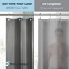 LiBa Premium Waffle Weave Shower Curtain - Water Repellent and Heavyweight, Hotel Quality, Machine Washable Liner for Bathroom - 3 of 4