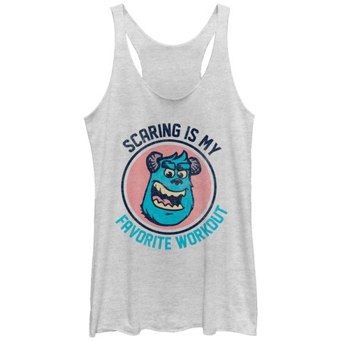 Women's Monsters Inc Sulley Scaring Is My Favorite Workout Racerback ...