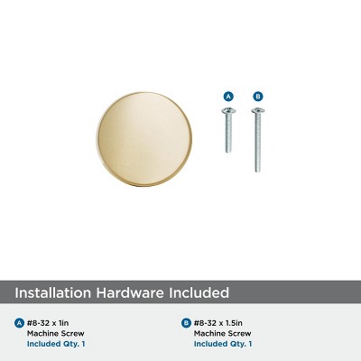 Champagne Bronze Round Matte Modern Cabinet Knob