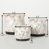 Sullivans 3.5", 4.5" & 5.25" Scalloped Floral Planter Set of 3, Multicolored - 4 of 4